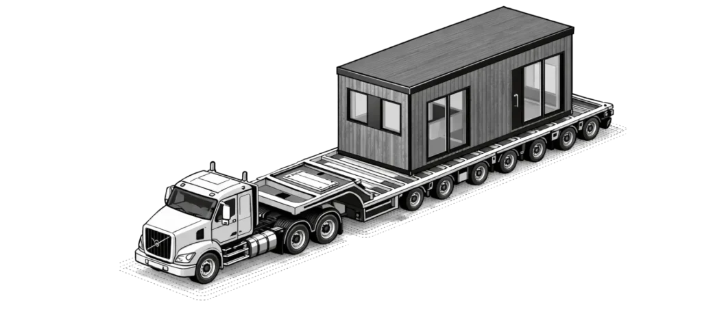 transporte de módulo habitacional
