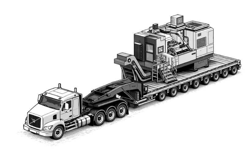 traslado de maquinaria industrial